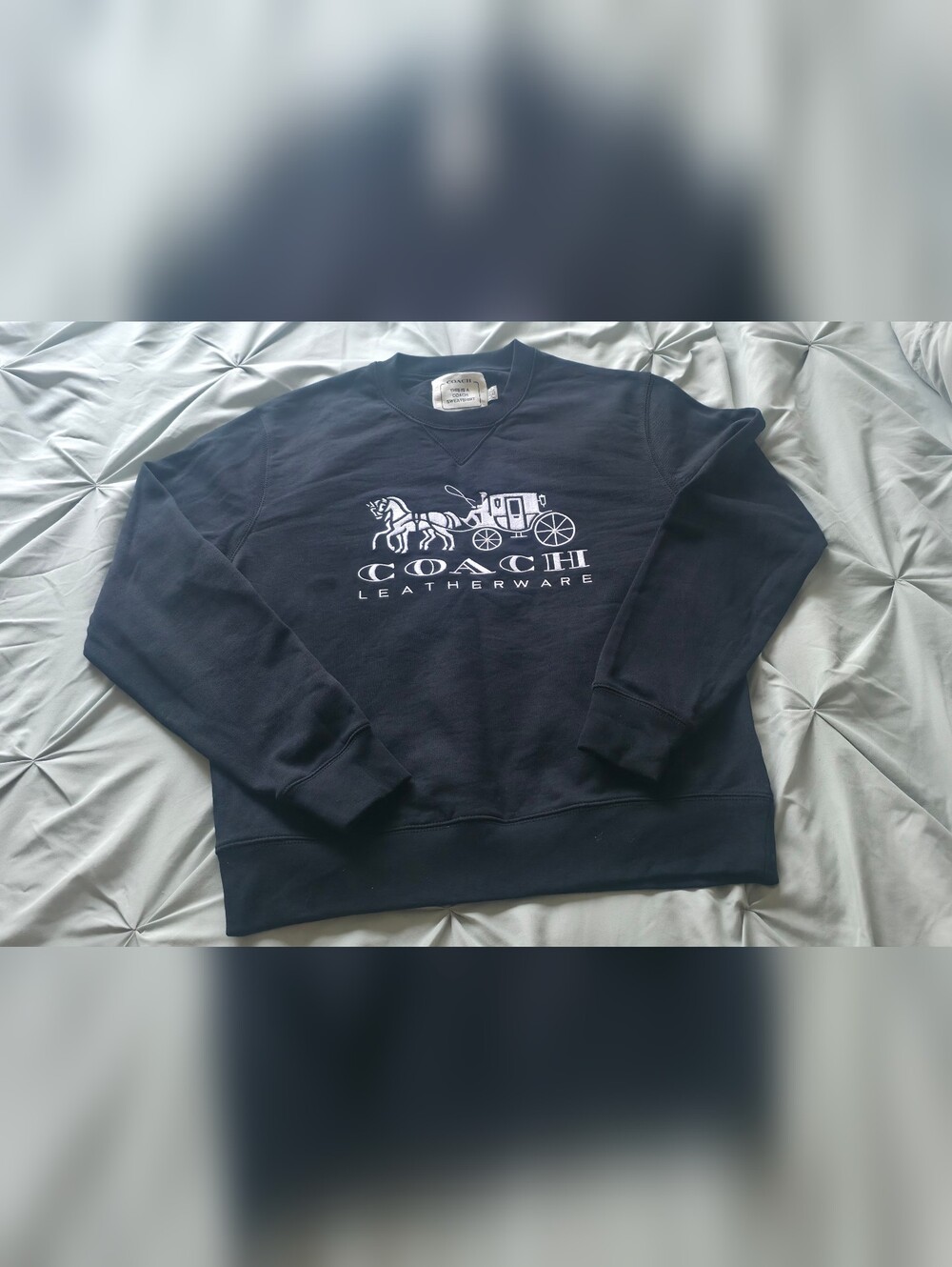 Coach Black Horse And Carriage Crewneck Sweat Shirt Medium